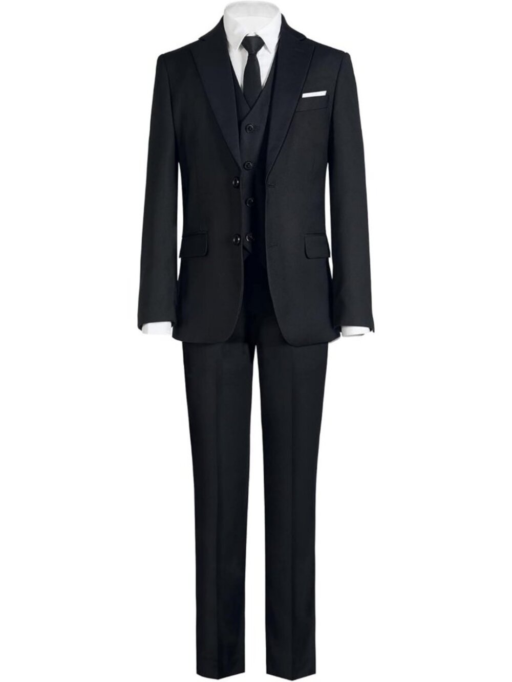 Stylish Boys' Slim Fit Formal Suit Set with Adjustable Waist - Perfect for